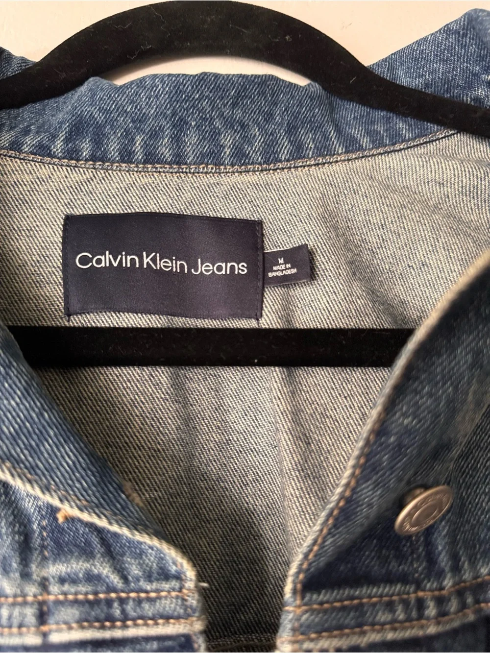 Calvin Klein Jeans Girls' Medium Blue Denim Jacket